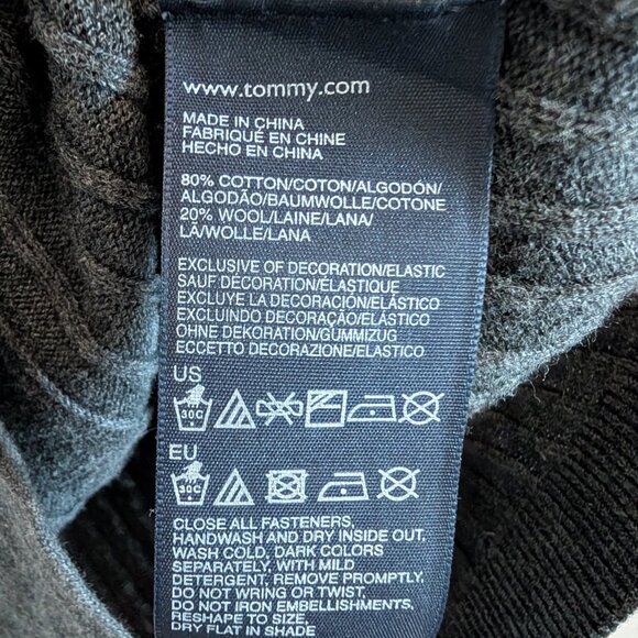 Tommy Hilfiger Wool Blend Sweater Vest Size small Waistcoat Dark Academia Preppy - Picture 7 of 7